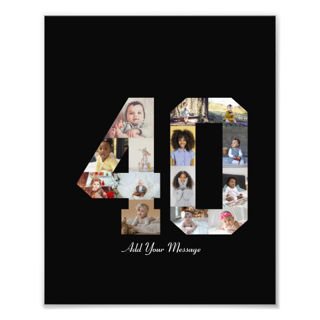 Number 40 Photo Collage (Front)