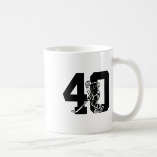 Number 40 Years Ice Hockey 40th Birthday Coffee Mug