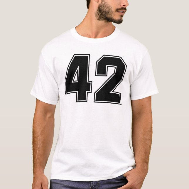 Number 42 frontside print T-Shirt (Front)