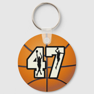 Number 47 Basketball Keychain