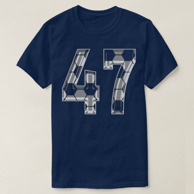 Number 47 Jersey 47 Mom Player Fan T-Shirt (Design Front)
