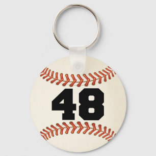 Number 48 Baseball Keychain