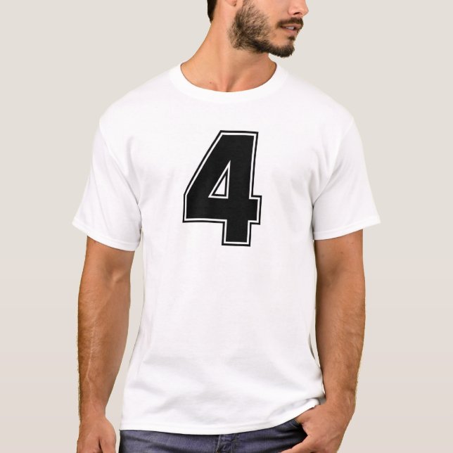 Number 4 front and backside print T-Shirt (Front)