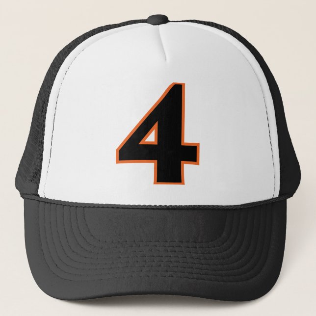 Number "4" trucker hat (Front)