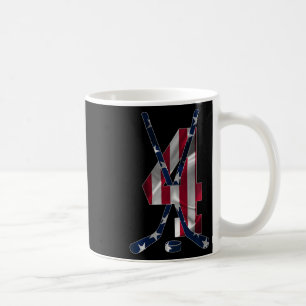 Number 4 Years Ice Hockey 4th Birthday Coffee Mug