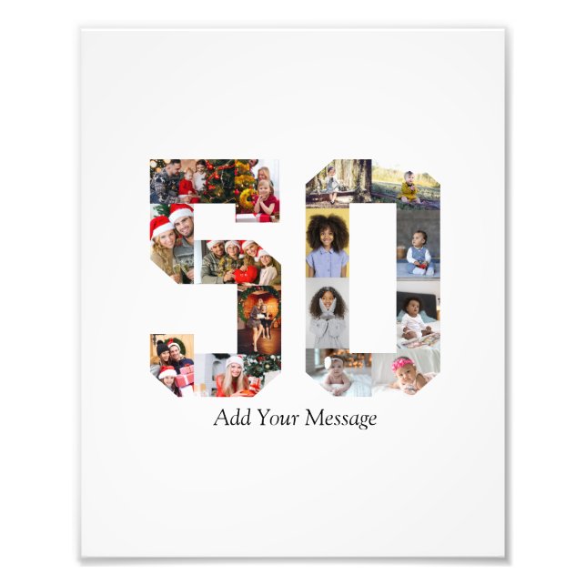 Number 50 Photo Collage (Front)