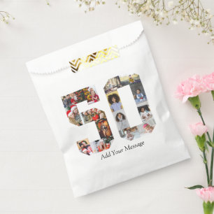 Number 50 Photo Collage Favour Bag
