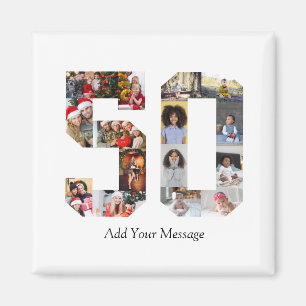 Number 50 Photo Collage Magnet