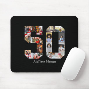 Number 50 Photo Collage Mouse Pad