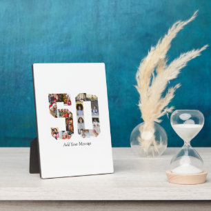 Number 50 Photo Collage Plaque
