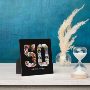Number 50 Photo Collage Plaque