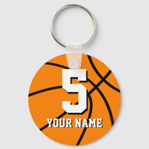 Number 5 basketball keychains   Personalizable