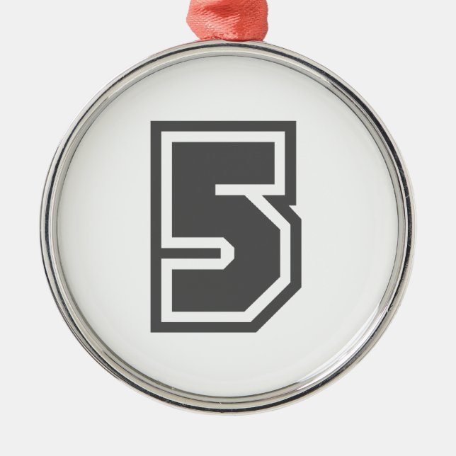 Number 5 metal ornament (Front)