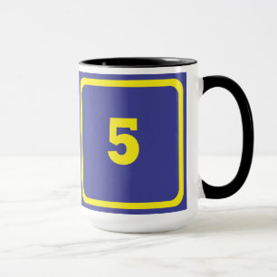 Number 5 mug