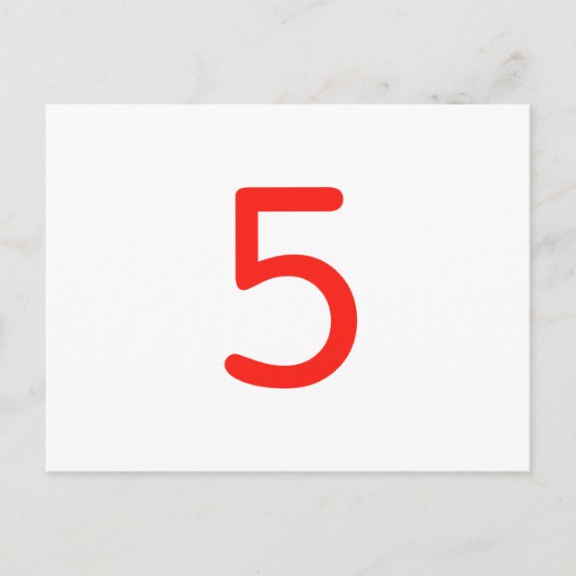 Number 5 postcard (Front)