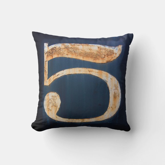 Number 5 throw pillow (Front)