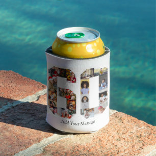 Number 60 Photo Collage Can Cooler