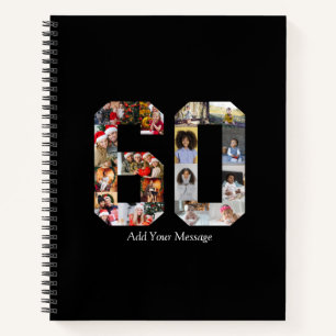 Number 60 Photo Collage Notebook