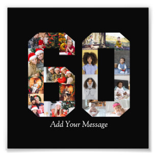 Number 60 Photo Collage Print