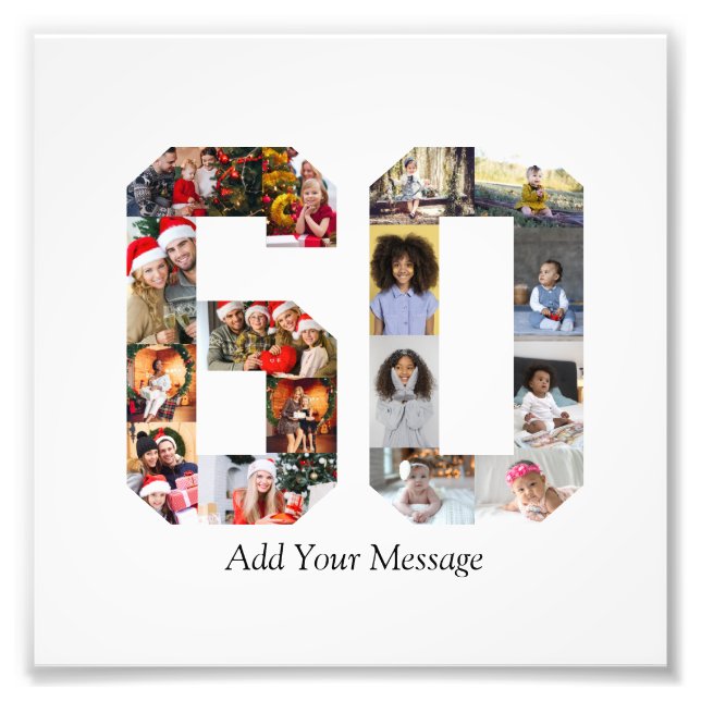 Number 60 Photo Collage Print (Front)