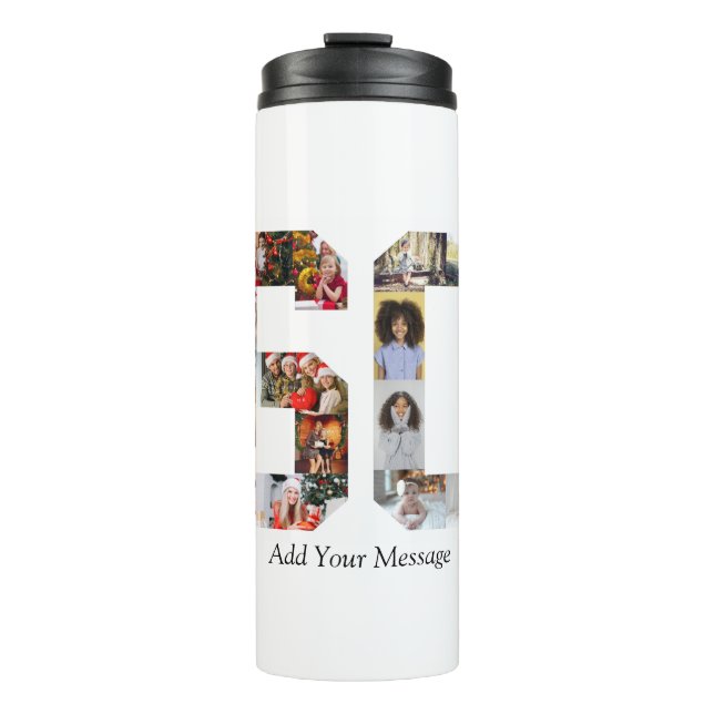 Number 60 Photo Collage Thermal Tumbler (Front)