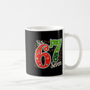 Number 67 Funny Six Seven 6 7 Meme Christmas Light Coffee Mug