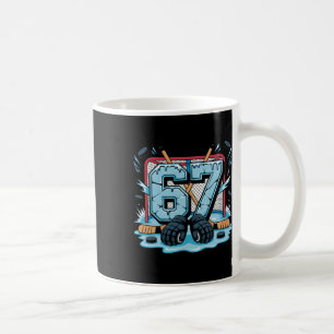 Number 67 Hockey Drip Meme Hockey Player Coffee Mug