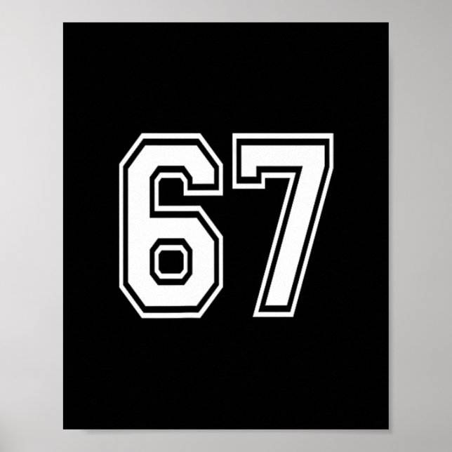 Number 67 In White  Poster (Front)