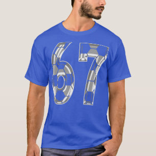 Number 67 Jersey 67 Mom Player Fan 1 T-Shirt