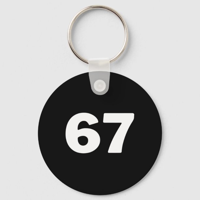 Number 67  keychain (Front)