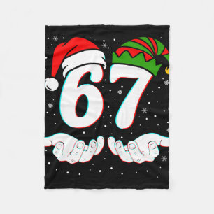 Number 67 Matching Six Seven 6 7 Meme 6-7 Christma Fleece Blanket