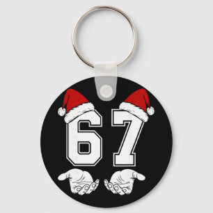 Number 67 Matching Six Seven 6 7 Meme 6 7 Christma Keychain