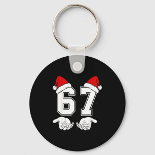 Number 67 Matching Six Seven 6 7 Meme 6 7 Christma Keychain