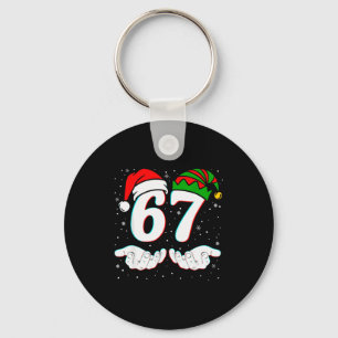 Number 67 Matching Six Seven 6 7 Meme 6-7 Christma Keychain