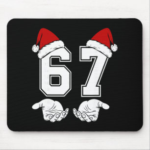 Number 67 Matching Six Seven 6 7 Meme 6 7 Christma Mouse Pad