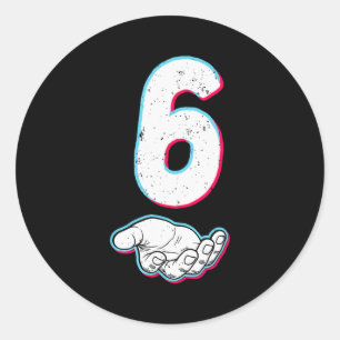 Number 67 Matching Six Seven 6 7 Meme 6 7 Hallowee Classic Round Sticker