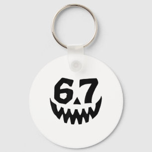 Number 67 Matching Six Seven 6 7 Meme 6 7 Hallowee Keychain