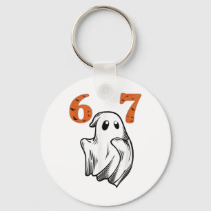 Number 67 Matching Six Seven 6 7 Meme Halloween Co Keychain