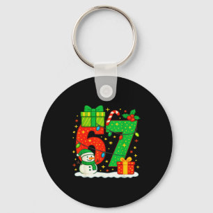 Number 67 Meme Matching Christmas Couple 67 Six Se Keychain