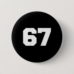 Number 67 Sports Jersey Player #67 Fan Ck Print Va 2 Inch Round Button