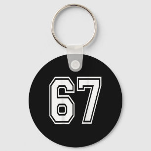 Number 67 Sports Player Number Ck Of Shirt Only  Keychain
