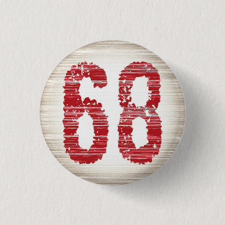 Number 68 batch 1 inch round button