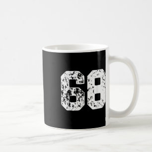 Number 68 White Best Clic College Style Birthday F Coffee Mug