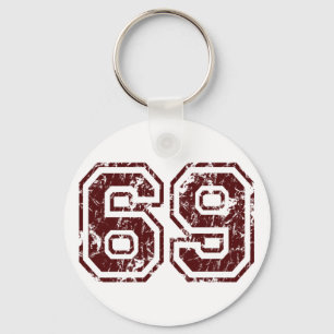 Number 69 keychain