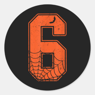 Number 6 67 Meme Costume Matching Group Halloween  Classic Round Sticker