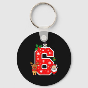 Number 6 67 Meme Couple Pajamas Christmas Matching Keychain