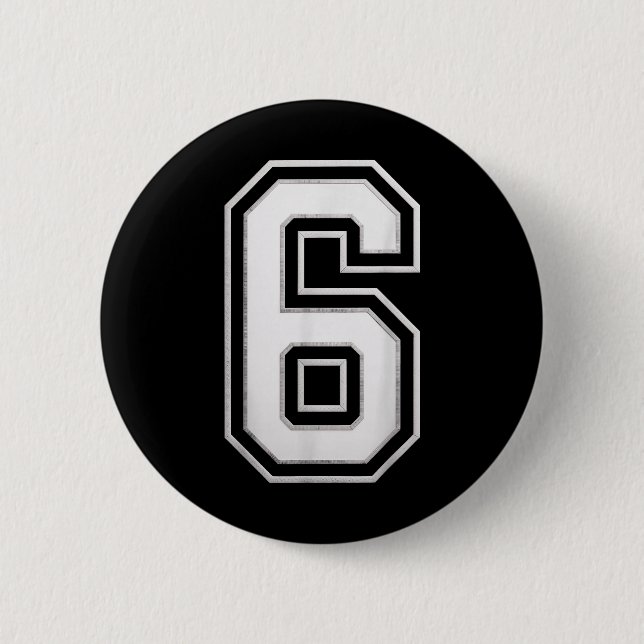 Number 6 67 Meme Matching  2 Inch Round Button (Front)