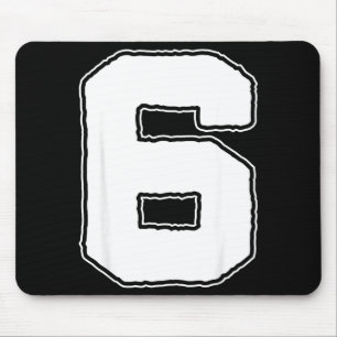 Number 6 6th Birthday Boy Kids Six Year Old Happy  Mouse Pad