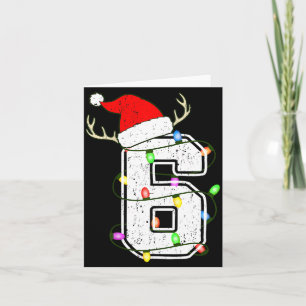 Number 6 6th Birthday Boy Six Christmas Happy Birt Card
