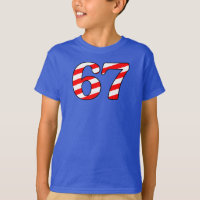 Number 6 7 Christmas Candy Cane